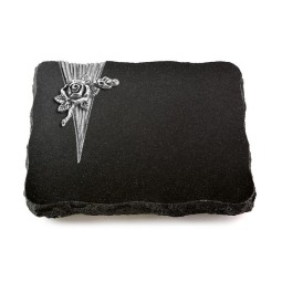 Grabplatte Indisch Black Delta Rose 1 (Alu)