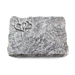 Grabplatte Marina Blue/Delta Herzen (Alu)