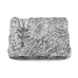 Grabplatte Marina Blue/Delta Lilienzweig (Alu)