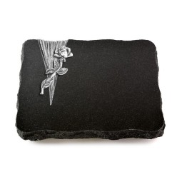 Grabplatte Indisch Black Delta Rose 7 (Alu)