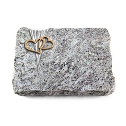 Grabplatte Marina Blue/Delta Herzen (Bronze)