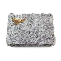 Grabplatte Marina Blue/Delta Taube (Bronze)