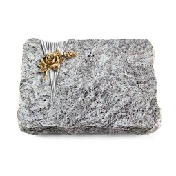 Grabplatte Marina Blue/Delta Rose 1 (Bronze)