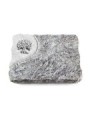 Grabplatte Marina Blue/Folio Baum 3 (Alu)