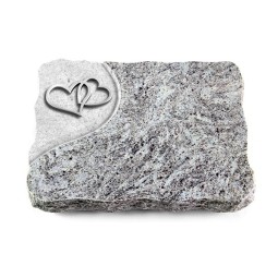 Grabplatte Marina Blue/Folio Herzen (Alu)