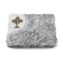 Grabplatte Marina Blue/Folio Baum 2 (Bronze)