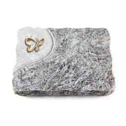 Grabplatte Marina Blue/Folio Papillon (Bronze)