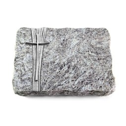 Grabplatte Marina Blue/Strikt Kreuz 2 (Alu)