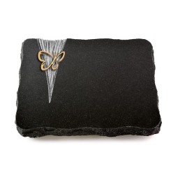 Grabplatte Indisch Black Delta Papillon (Bronze)