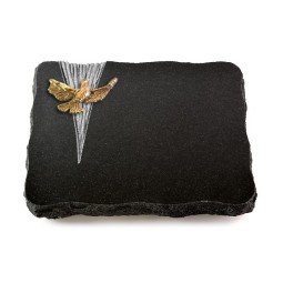 Grabplatte Indisch Black Delta Taube (Bronze)