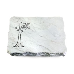 Grabplatte Omega Marmor/Pure Baum 2