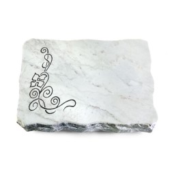 Grabplatte Omega Marmor/Pure Blume 2