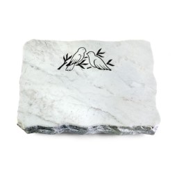 Grabplatte Omega Marmor/Pure Vögel