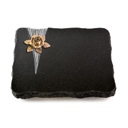 Grabplatte Indisch Black Delta Rose 4 (Bronze)