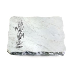 Grabplatte Omega Marmor/Pure Ähren 2 (Alu)