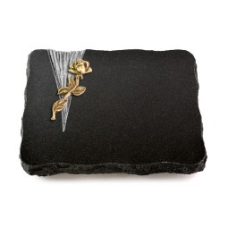 Grabplatte Indisch Black Delta Rose 7 (Bronze)