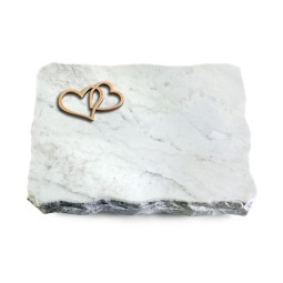 Grabplatte Omega Marmor/Pure Herzen (Bronze)