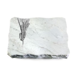 Grabplatte Omega Marmor/Delta Ähren 1 (Alu)