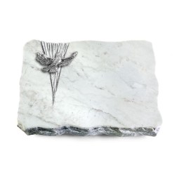 Grabplatte Omega Marmor/Delta Taube (Alu)