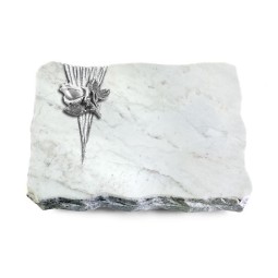 Grabplatte Omega Marmor/Delta Rose 3 (Alu)