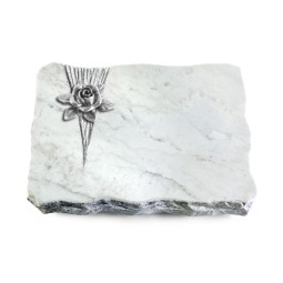 Grabplatte Omega Marmor/Delta Rose 4 (Alu)