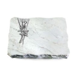 Grabplatte Omega Marmor/Delta Rose 8 (Alu)