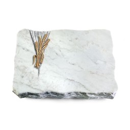 Grabplatte Omega Marmor/Delta Ähren 1 (Bronze)