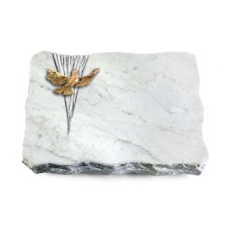 Grabplatte Omega Marmor/Delta Taube (Bronze)