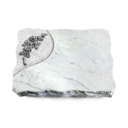 Grabplatte Omega Marmor/Folio Rose 5 (Alu)