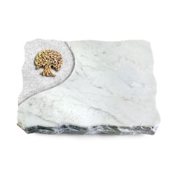 Grabplatte Omega Marmor/Folio Baum 3 (Bronze)