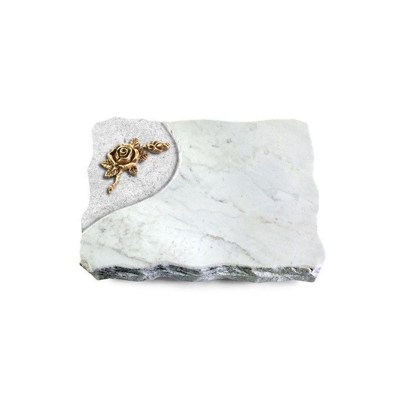 Grabplatte Omega Marmor/Folio Rose 1 (Bronze)