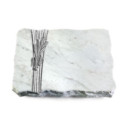 Grabplatte Omega Marmor/Strikt Ähren 1 (Alu)