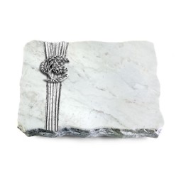 Grabplatte Omega Marmor/Strikt Baum 1 (Alu)