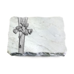 Grabplatte Omega Marmor/Strikt Gingozweig 1 (Alu)