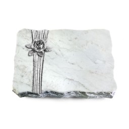 Grabplatte Omega Marmor/Strikt Rose 4 (Alu)