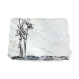 Grabplatte Omega Marmor/Strikt Rose 10 (Alu)