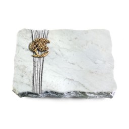 Grabplatte Omega Marmor/Strikt Baum 1 (Bronze)