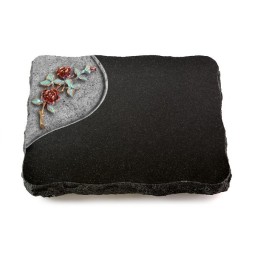 Grabplatte Indisch Black Folio Rose 3 (Color)