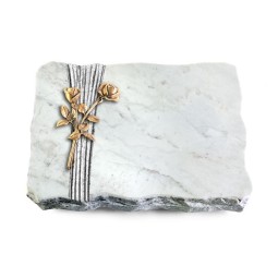 Grabplatte Omega Marmor/Strikt Rose 10 (Bronze)