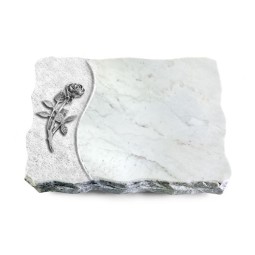 Grabplatte Omega Marmor/Wave Rose 6 (Alu)