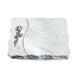 Grabplatte Omega Marmor/Wave Rose 7 (Alu)