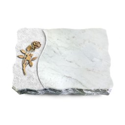 Grabplatte Omega Marmor/Wave Rose 6 (Bronze)