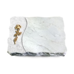 Grabplatte Omega Marmor/Wave Rose 7 (Bronze)