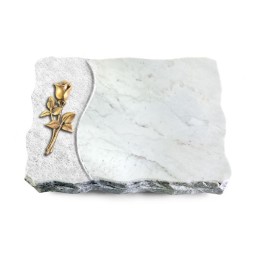 Grabplatte Omega Marmor/Wave Rose 8 (Bronze)