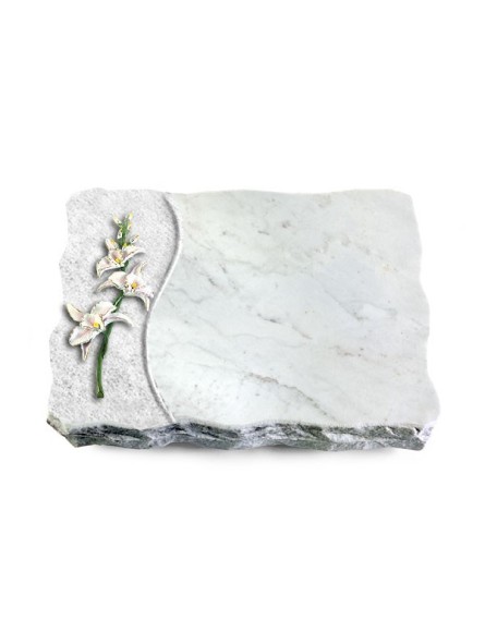 Grabplatte Omega Marmor/Wave Orchidee (Color)