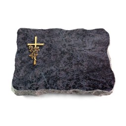 Grabplatte Orion/Pure Kreuz/Rose (Bronze)