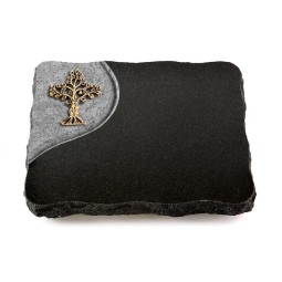 Grabplatte Indisch Black Folio Baum 2 (Bronze)