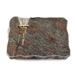 Grabplatte Paradiso/Delta Kreuz/Rose (Bronze)