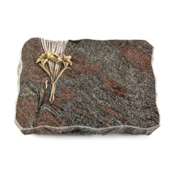 Grabplatte Paradiso/Delta Lilie (Bronze)