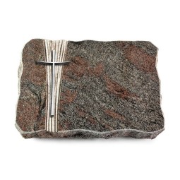 Grabplatte Paradiso/Strikt Kreuz 2 (Alu)